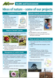 Ideas of nature - some of our projects poster thumbnail and link to pdf