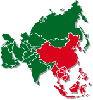 China & South East Asia map