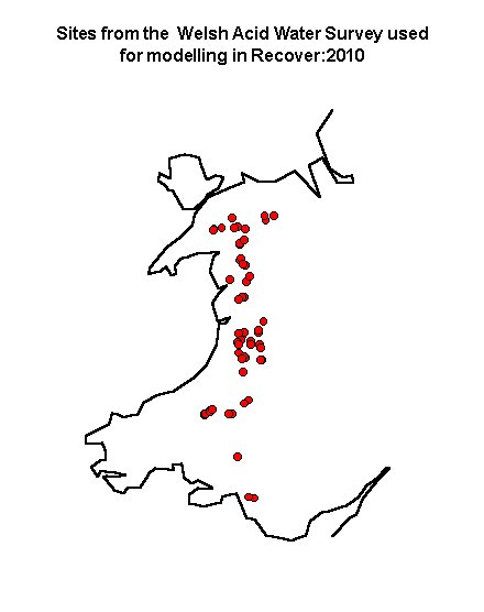 Sites from the Welsh Acid Water Survey