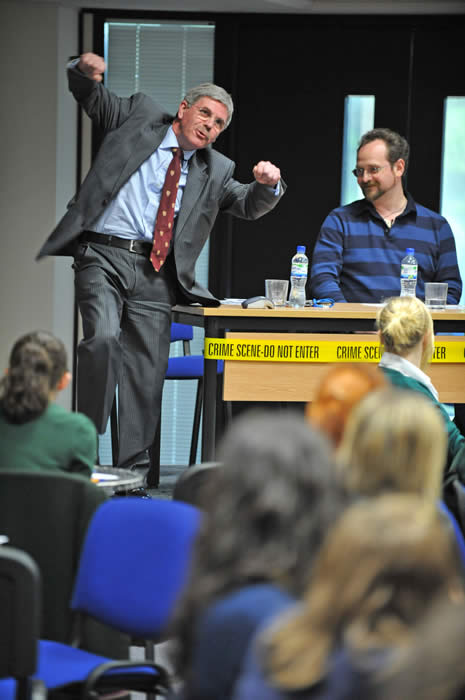 James Grieve demonstrating problems at crime scene