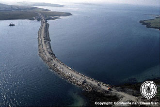 The Berneray Causeway - one of the ways that people have influenced the landscape
