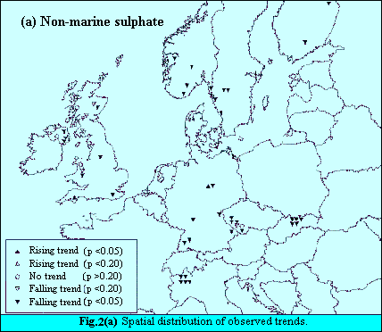 Fig 2a.Spatial distribution of observed trends.