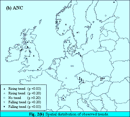 Fig.2b.Spatial distribution of observed trends.