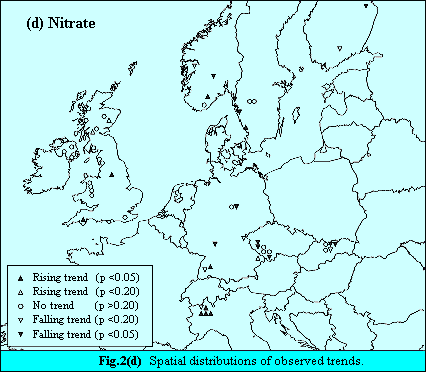 Fig.2d. Spatial distribution of observed trends.